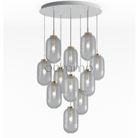 lantern chandelier / 11 pcs 11x smoke